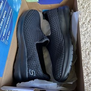 Skechers Black Slip-On Shoes